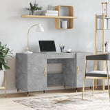 Desk Concrete Grey 140x50x75 cm Engineered Wood 829528