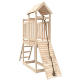 Playhouse with Climbing Wall Solid Wood Pine 3155867