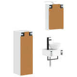 Bathroom Cabinet Set 4 pcs White 43 x 16 x 62.5 cm 3407367