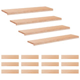 Stair Treads 16 pcs 110 x 30 x 2 cm Natural Solid Beech Wood 3446410