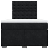 Box Spring Bed with Mattress Black 120x200 cm Velvet 3290896