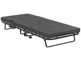 Single Steel Frame Folding Bed, with Wheels - Black/Grey T3398P343505