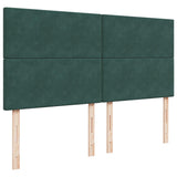 ZNTS Ottoman Bed with Mattresses Dark Green 180x200cm Velvet 3313418