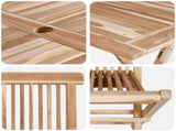 Garden Furniture Set 5 pcs Natural Solid Teak Wood 3418858
