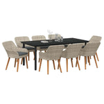 Dining Set Light grey Poly rattan 3261718