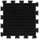 Rubber Floor Tiles 16 pcs Black 16 mm 30x30 cm 155671