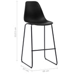Bar Chairs 2 pcs Black Plastic 281501