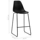 Bar Chairs 2 pcs Black Plastic 281501