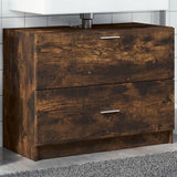 Sink Cabinet Smoked Oak 78x37x59 cm Engineered Wood 848119