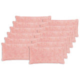 Cushion Cover 12 pcs HOUTEN Pink 40 x 80 cm Faux Rabbit Fur 918453