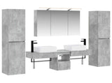 Bathroom Furniture Set 6 pcs Concrete Grey 3407194