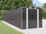 Garden Shed Anthracite 192x855x223 cm Galvanised Steel 3147457