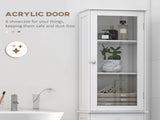 Bathroom Storage Cabinet with 3-tier Shelf Drawer Door, Floor Cabinet Free Standing Tall Slim Side T3398P343157