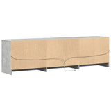 TV Cabinet with LED Concrete Grey 180x34x50 cm Engineered Wood 3307929