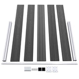 Fence Panel Set WPC 699x105 cm Black 3070449