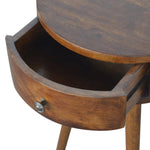 Nordic Chestnut Circular Bedside IN1298