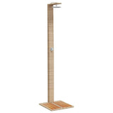 Outdoor Shower Beige 50x55x224 cm Poly Rattan and Acacia Wood 368208