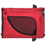 Pet Bike Trailer Red and Black Oxford Fabric and Iron 93992