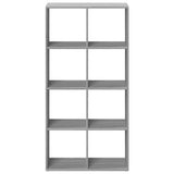 Room Divider Bookcase Grey Sonoma 69.5x29x137.5 cm Engineered Wood 858026