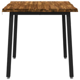 70 x 70 x 75 cm Solid Acacia Wood Natural and Black Square 937483