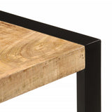 Dining Table 120x55x76 cm Solid Rough Wood Mango 4005811