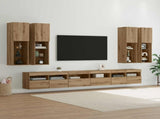 TV Wall Cabinet Set 7 pcs Artisan Oak Engineered Wood 3402798