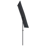 Garden Parasol with Aluminium Pole 180x110 cm Black 47334