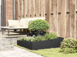 Garden Planter Black 80 x 80 x 50 cm Cold-rolled Steel 873578