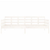 Day Bed without Mattress White Solid Wood Pine 90x190 cm Single 820368