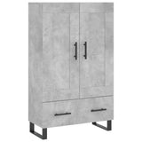 Highboard Concrete Grey 69.5x31x115 cm Engineered Wood 830352