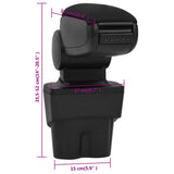 Car Armrest Black 17x32x cm ABS 154671