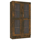 Vitrine Cabinet Smoked Oak 82.5x30.5x150 cm Engineered Wood 815117
