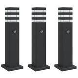 Outdoor Floor Lamps with Sensors 3pcs Black 50 cm Aluminium 4006400