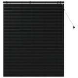 Venetian Blind Black 125 x 160 cm 35 mm Solid Paulownia Wood 42015496