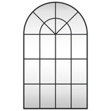 Wall Mirror Black 60x100 cm Arch Iron 358627