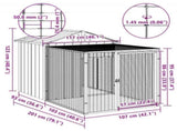 Chicken Cage with Run Anthracite 117x201x123 cm Galvanised Steel 172353