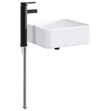Bathroom Wash Basin Matte Black 49 x 37 x 14 cm Metal 890253
