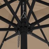 Garden Parasol Taupe 295 x 295 x 245 cm Polyester and Steel 42003663