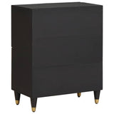 Sideboard with Shelf Black 60 x 33 x 75 cm Solid Mango Wood 4018834