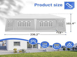 10'X20' Outdoor Party Tent with 4 Removable Sidewalls, Waterproof Canopy Patio Wedding Gazebo, White 02748343