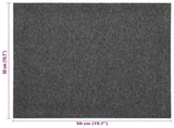 Carpet 20 pcs Anthracite 50 x 50 cm 100% Polypropylene 42046746