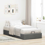 Ottoman Bed Frame without Mattress Dark Grey Single Fabric 3310917