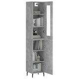 Highboard Concrete Grey 34,5x34x180 cm Engineered Wood 3199189