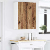 Hanging Cabinet 2 pcs Old Wood and White 30 x 31 x 80 cm 884255