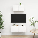 2 Piece TV Cabinet Set White Engineered Wood 3078700