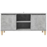 TV Cabinet with Solid Wood Legs Concrete Grey 103.5x35x50 cm 805963