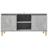 TV Cabinet with Solid Wood Legs Concrete Grey 103.5x35x50 cm 805963