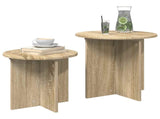 Side Table Set with Storage 2 pcs Sonoma Oak Engineered Wood 8001012