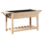 Garden Planter Beige 155 x 59 x 76.5 cm Solid fir wood 42006575