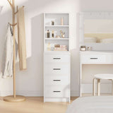 Highboard with Drawer White 40 x 41 x 135 cm Engineered wood 865046